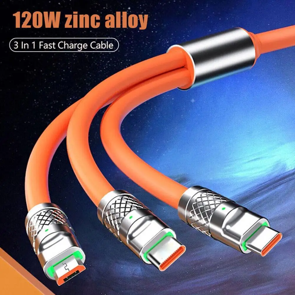 3in1 2in1 6A 120W USB Fast Charger Cable For iPhone Micro USB Type-C 8-Pin Charging Cable For Huawei Samsung Wird Cord 
3in1 2in1 6A 120W USB Fast Charger Cable For iPhone Micro USB Type-C 8-Pin Charging Cable For Huawei Samsung Wird Cord