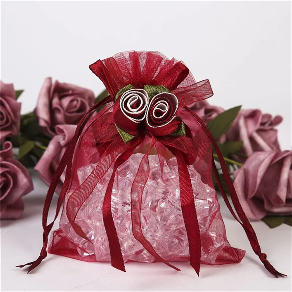Тюльпан сетчатая сумка сумки на День святого Валентина свадебные из органзы