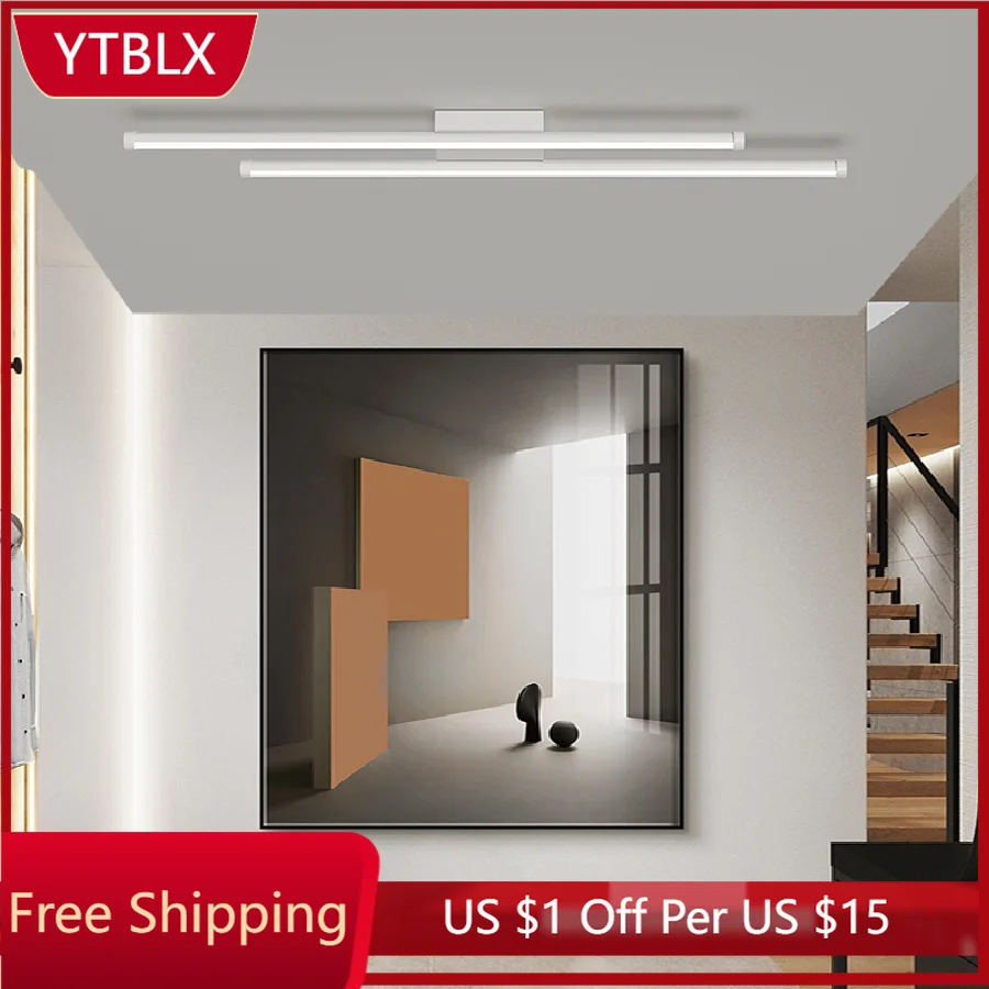 

Modern Minimalist Creative Ultra-thin Strip Chandeliers Entrance Hall Corridor Light Nordic Home Cloakroom Balcony Aisle Light