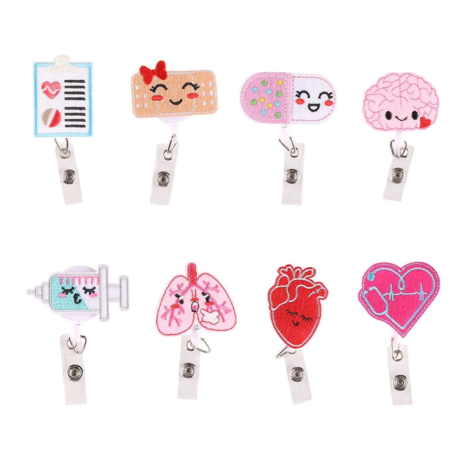 8pcs/pack Teacher Cute Business Decorative Clip Soft Badge Reel Holder Student ID Card Name Tag Retractable School Doctor Nurse
8pcs/pack Teacher Cute Business Decorative Clip Soft Badge Reel Holder Student ID Card Name Tag Retractable School Doctor Nurse