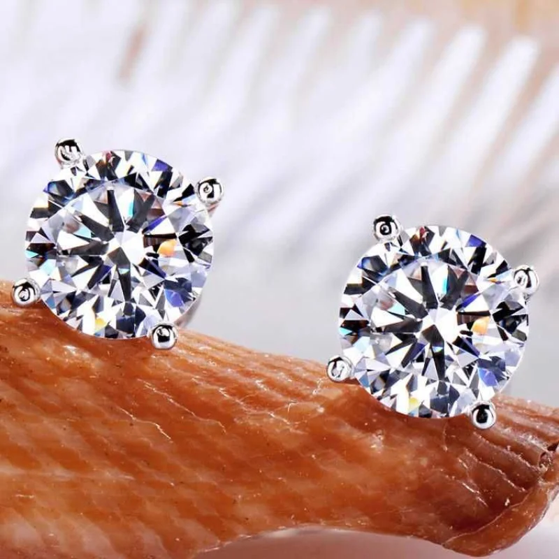 S925 Sterling Silver Four Claws Stud Earrings for Women 3.0CT Moissanite GRA Certificate Wedding Fine Jewelry Drop Shipping
S925 Sterling Silver Four Claws Stud Earrings for Women 3.0CT Moissanite GRA Certificate Wedding Fine Jewelry Drop Shipping
