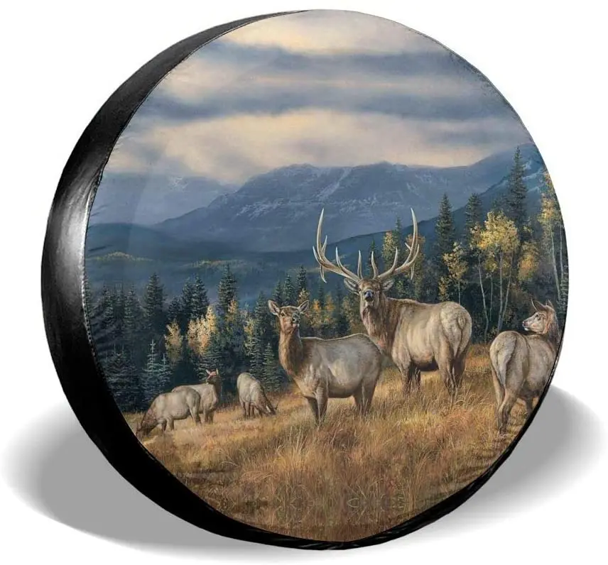 Foruidea Elk In Snow Spare Tire Cover Waterproof Dust-Proof UV Sun Wheel Tire Cover Fit for Jeep,Trailer, RV, SUV and Many Vehic
Foruidea Elk In Snow Spare Tire Cover Waterproof Dust-Proof UV Sun Wheel Tire Cover Fit for Jeep,Trailer, RV, SUV and Many Vehic
