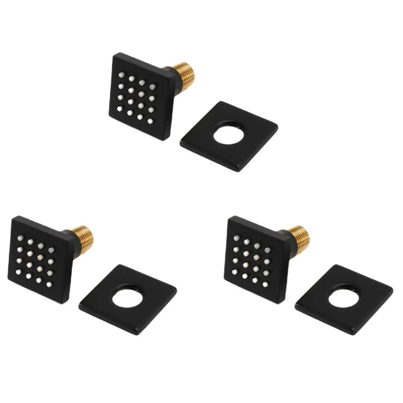 3X Shower Spa Brass Square Massage Body Jets Spray Body Shower Head, Brushed Nickel Matte Black
3X Shower Spa Brass Square Massage Body Jets Spray Body Shower Head, Brushed Nickel Matte Black