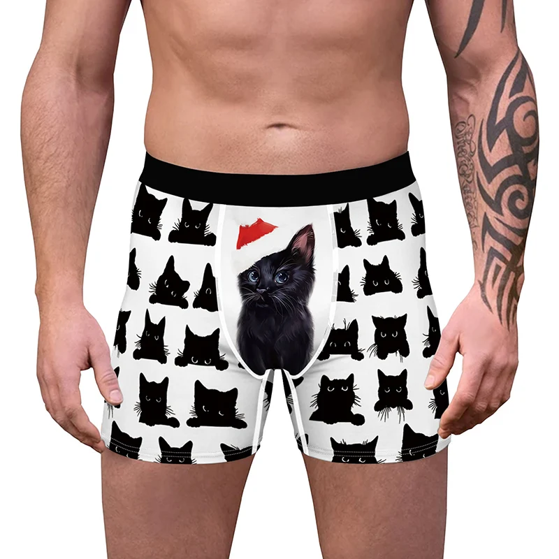 Man Boxer Underwear Print 3d Black Cat Long Panties for Men Polyester Breathable Comfy Fancy Briefs Adult Male Low Waist New XXL
Man Boxer Underwear Print 3d Black Cat Long Panties for Men Polyester Breathable Comfy Fancy Briefs Adult Male Low Waist New XXL