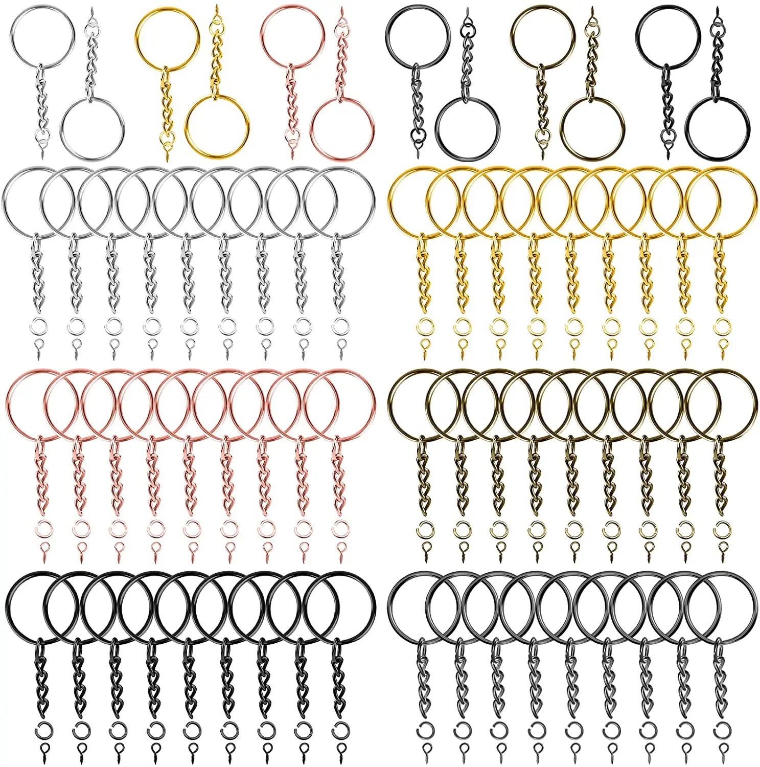 Wholesale 10Pcs Colorful Silver Plated Metal Keychain Ring Split Ring Keyfob Key Holder Ring Women Men DIY Key Ring Accessories
Wholesale 10Pcs Colorful Silver Plated Metal Keychain Ring Split Ring Keyfob Key Holder Ring Women Men DIY Key Ring Accessories