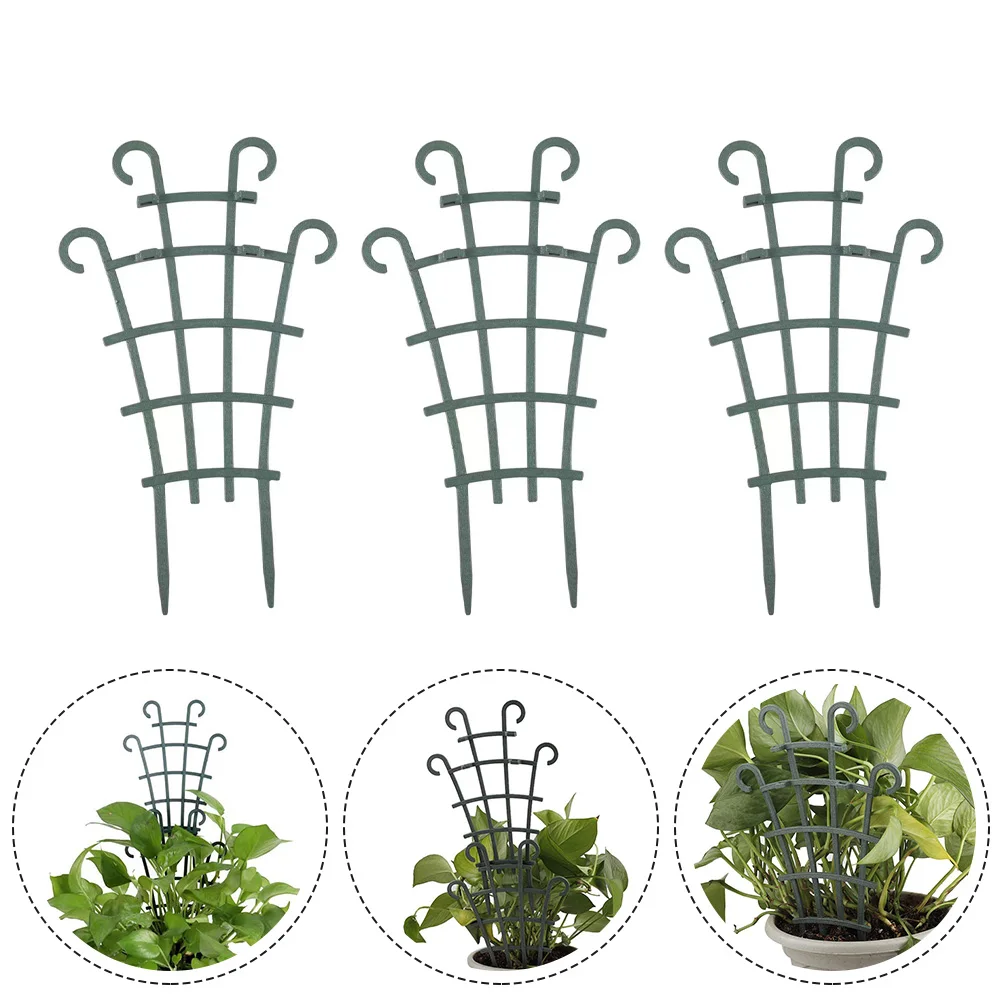 

Flower Stand Support Frames Vegetables 3Pcs Climbing Mini Framem Plant Plastic Rack For Growing Tomatoes Peppers