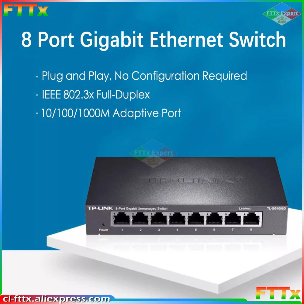 TP-Link 8-портовый гигабитный коммутатор Ethernet 1000 Мбит/с, сетевой коммутатор RJ45, подключи и работай, сетевой концентратор, разветвитель Интернета
TP-Link 8-портовый гигабитный коммутатор Ethernet 1000 Мбит/с, сетевой коммутатор RJ45, подключи и работай, сетевой концентратор, разветвитель Интернета