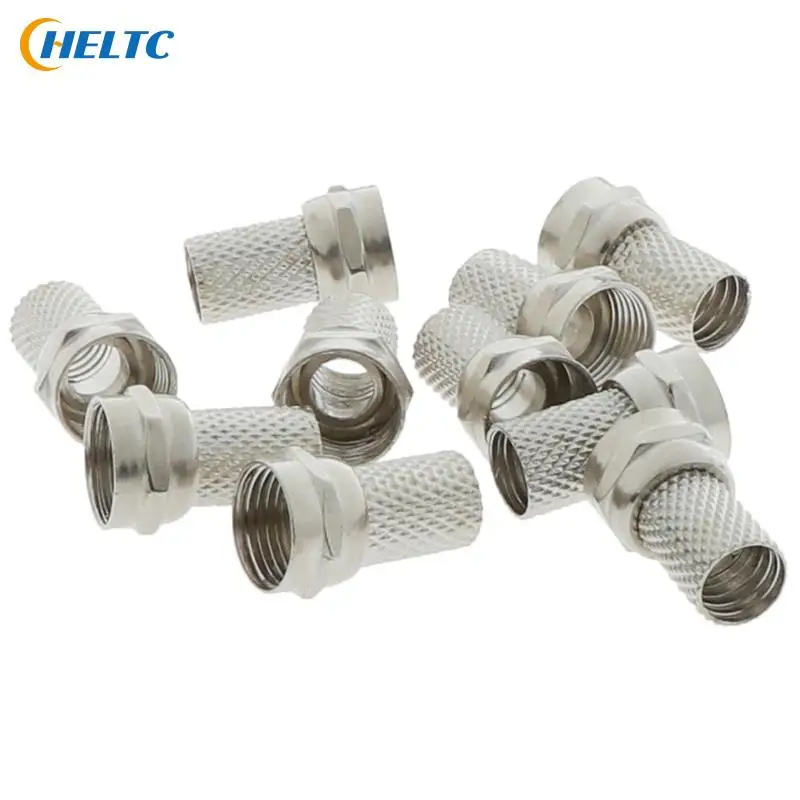 10Pcs F Connector Copper Twist On RG6 F Type Coaxial Cable Connector Plugs Connector For TV Satellite Antenna Coax Cable
10Pcs F Connector Copper Twist On RG6 F Type Coaxial Cable Connector Plugs Connector For TV Satellite Antenna Coax Cable