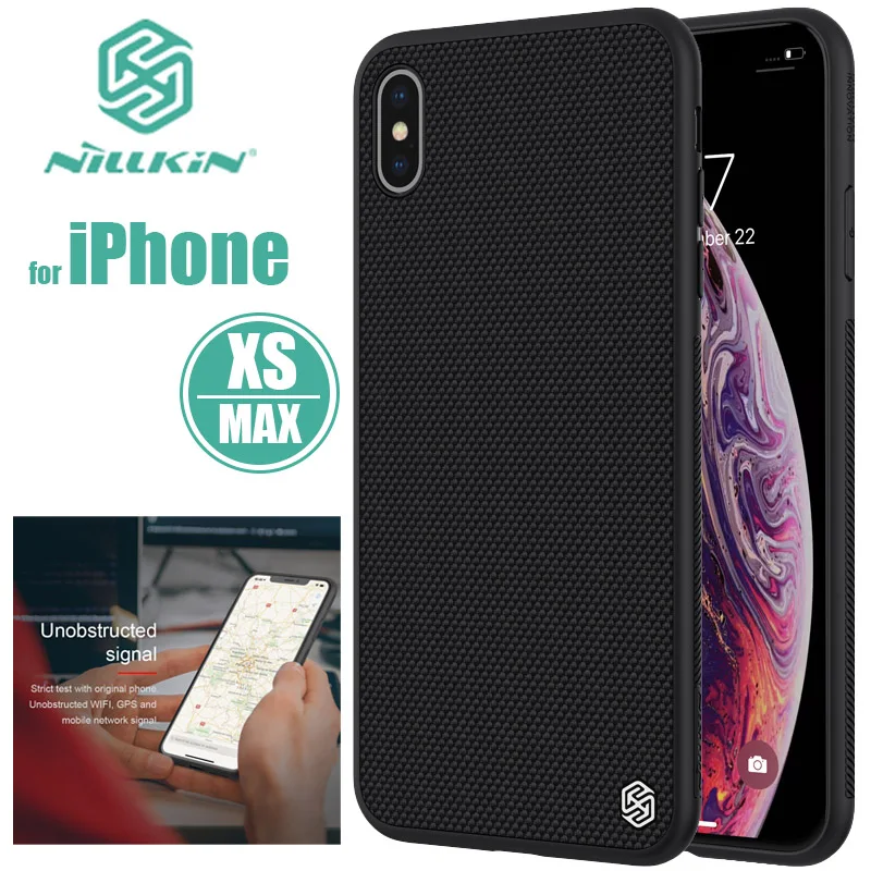 

for iPhone XS Max Case Nillkin 3D Textured Nylon Back Cover for iPhoneXR Soft Edge Phone Case for iPhone XS Max XR Nilkin Case