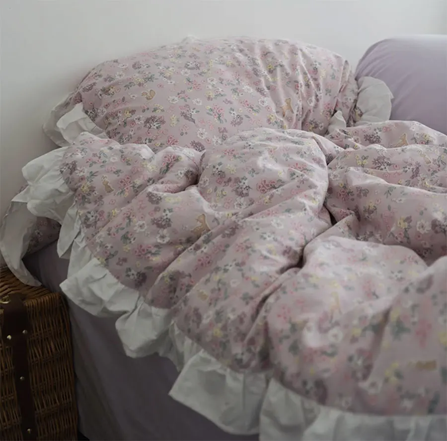 Romantic sweet floral rabbit fox bedding set,twin full queen pink purple cotton home textile bed sheet pillow case quilt cover
Romantic sweet floral rabbit fox bedding set,twin full queen pink purple cotton home textile bed sheet pillow case quilt cover