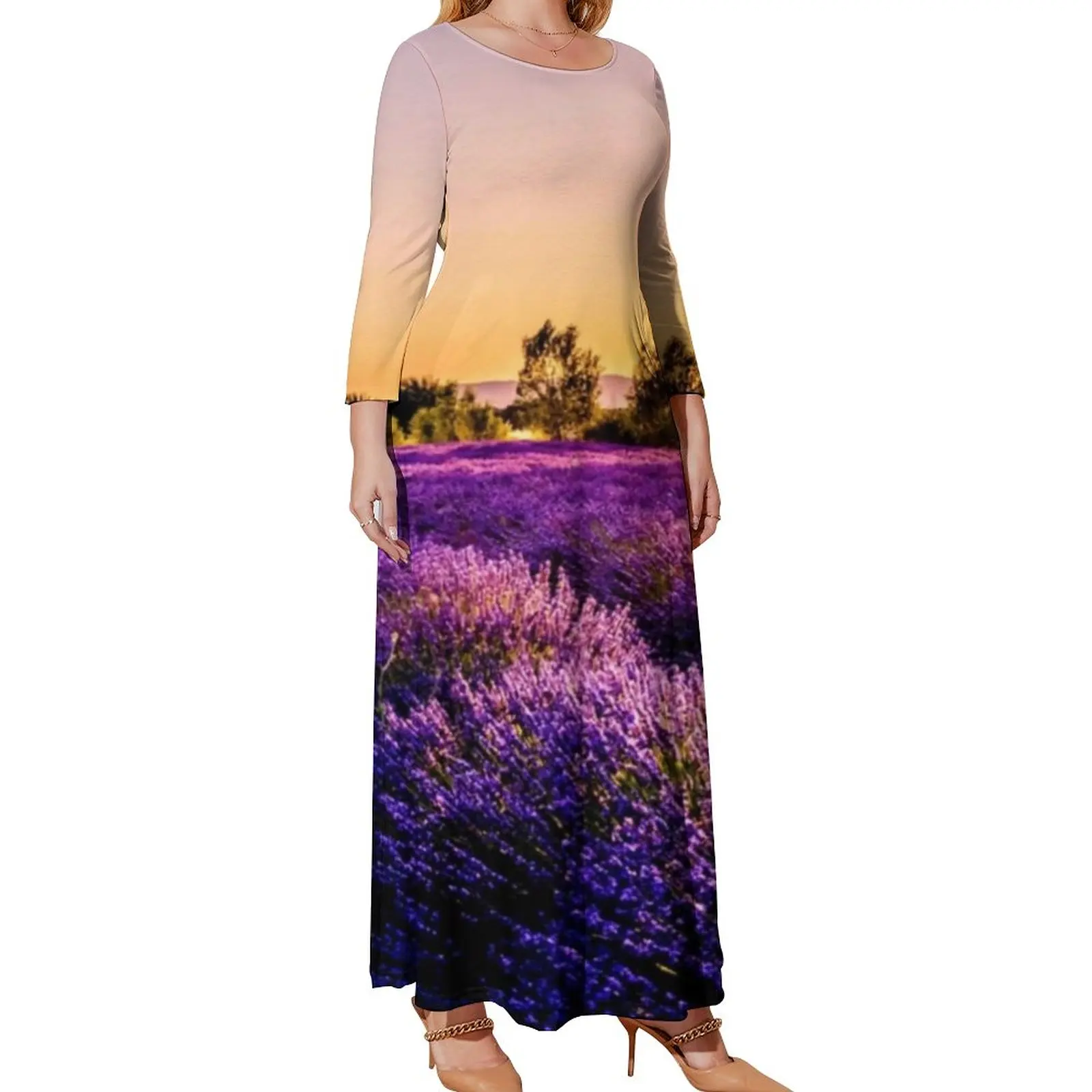 Lavender Field Dress Nature Art Print Streetwear Boho Beach Dresses Womens Long Sleeve Sexy Maxi Dress Daily Plus Size Clothes
Lavender Field Dress Nature Art Print Streetwear Boho Beach Dresses Womens Long Sleeve Sexy Maxi Dress Daily Plus Size Clothes