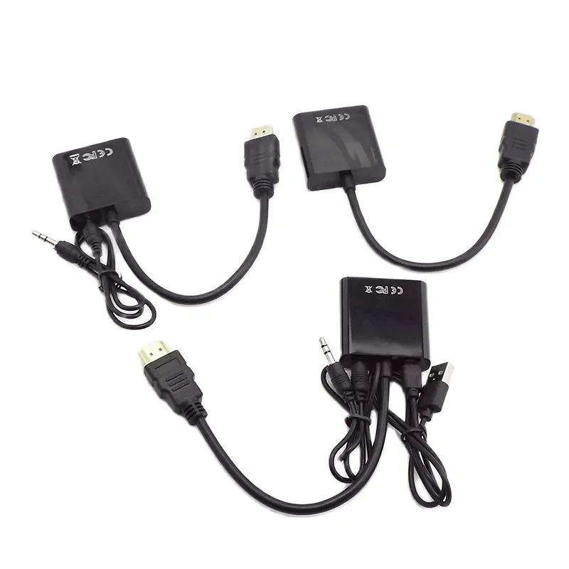 NEW2022 HDMI-Compatible to VGA Adapter Male To Famale Converter for PS4 1080P HDMI-VGA Adapter Use Video Audio Cable Jack For PC 
NEW2022 HDMI-Compatible to VGA Adapter Male To Famale Converter for PS4 1080P HDMI-VGA Adapter Use Video Audio Cable Jack For PC