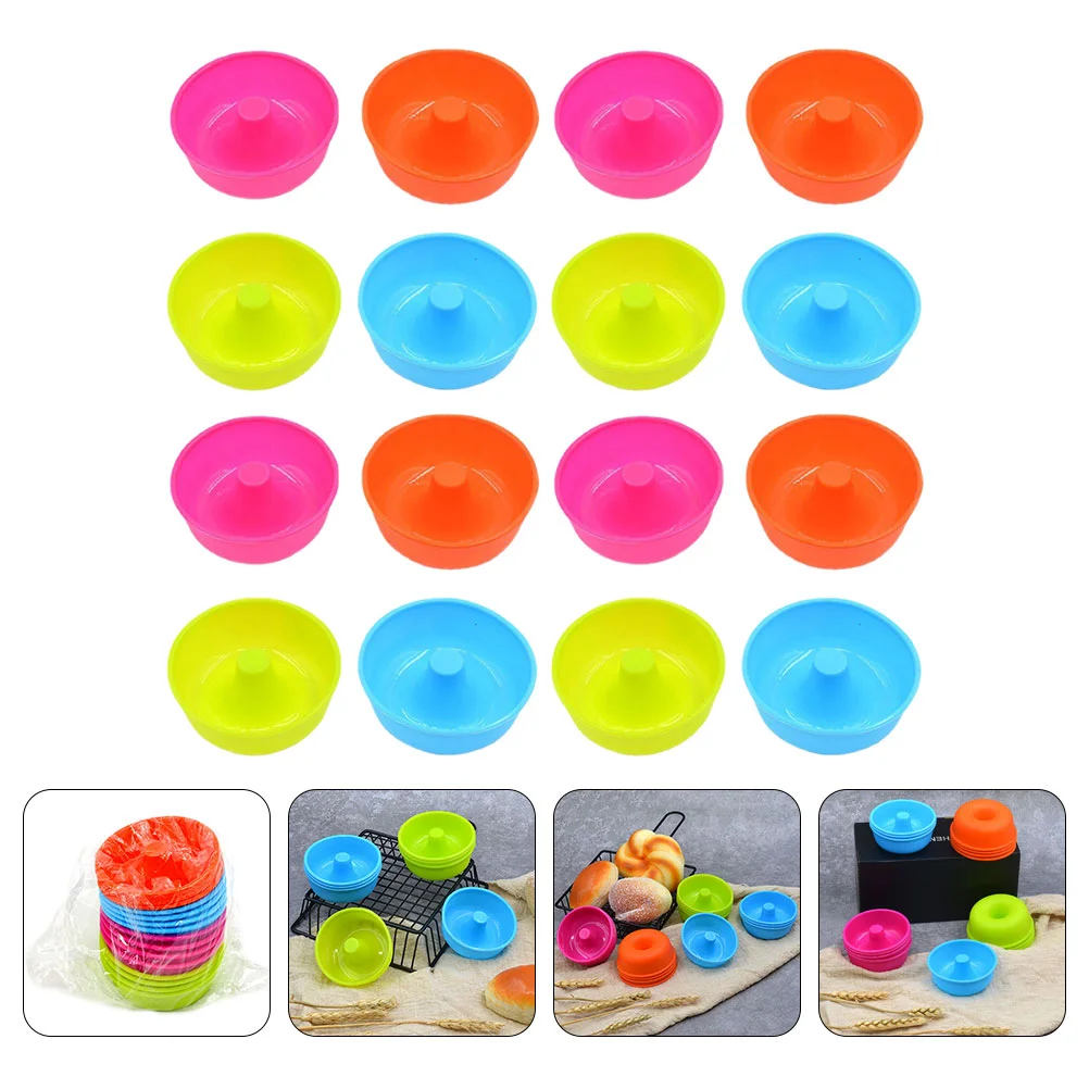 16 Pcs Doughnuts Mold Small Cake Round Silicone Baking Pan For Dessert Molds Child
16 Pcs Doughnuts Mold Small Cake Round Silicone Baking Pan For Dessert Molds Child