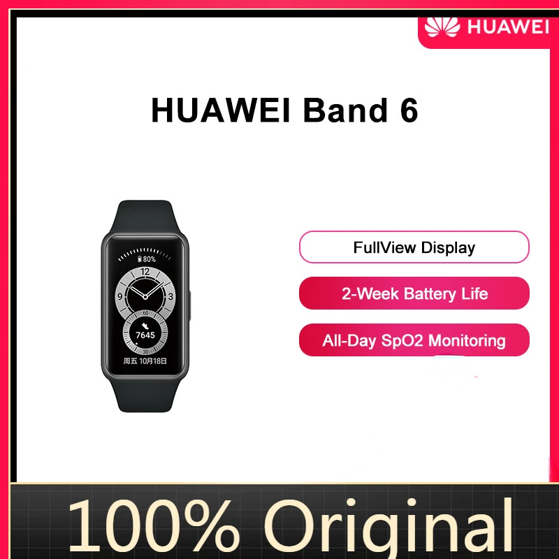 Huawei Band 6 Smart Bracelet Sleep Tracking Smartband Blood Oxygen Fullview Screen Heart Rate Monitoring Global Version
Huawei Band 6 Smart Bracelet Sleep Tracking Smartband Blood Oxygen Fullview Screen Heart Rate Monitoring Global Version