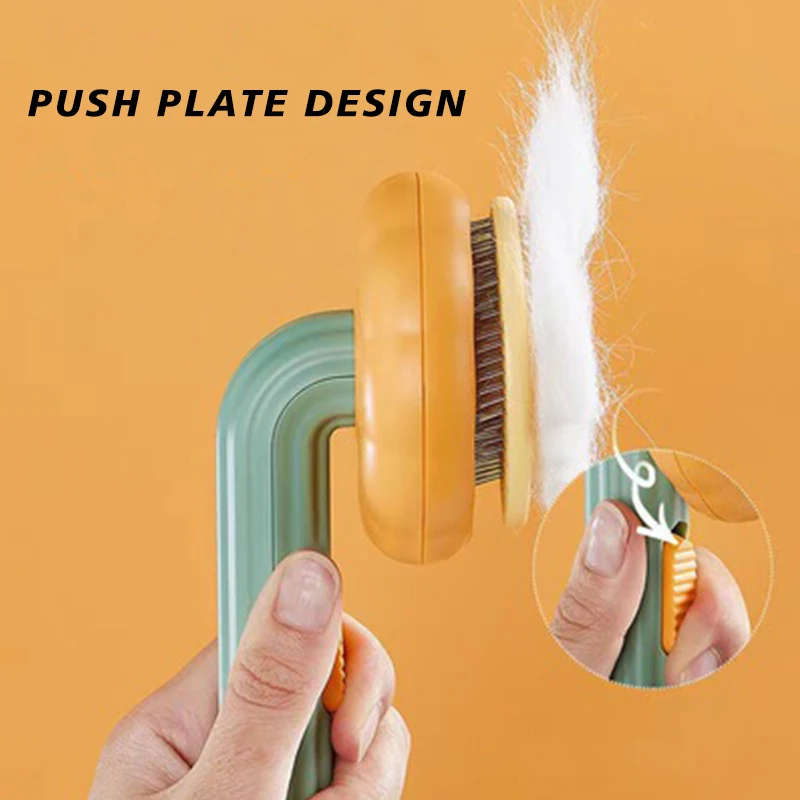 Pumpkin Brush for Dogs Cats Puppy Rabbit Self Cleaning Slicker Brush Grooming Removes Loose Underlayers and Tangled Shed Hair
Pumpkin Brush for Dogs Cats Puppy Rabbit Self Cleaning Slicker Brush Grooming Removes Loose Underlayers and Tangled Shed Hair
