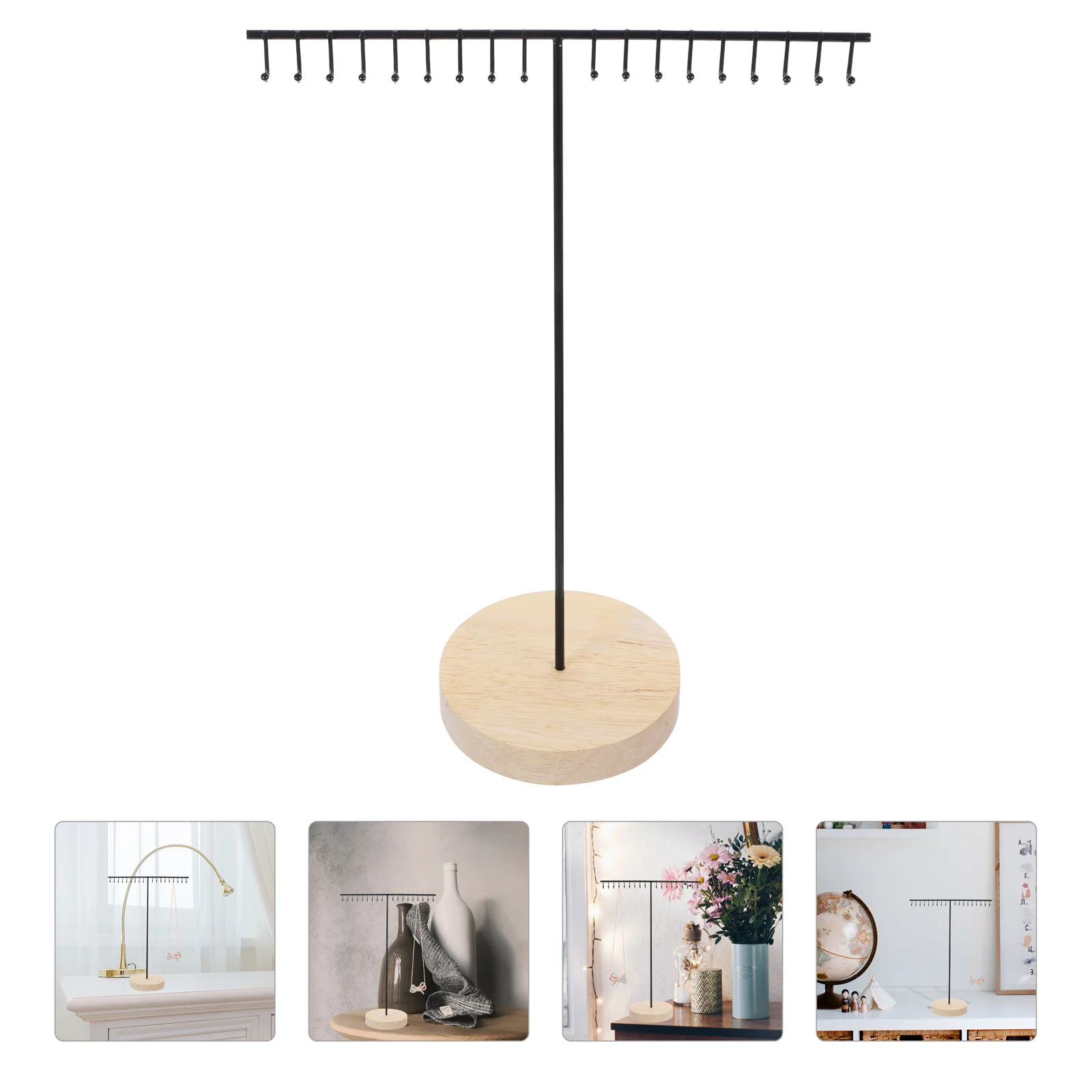 Jewelry Necklace Stand Organizer Holder Display Rack Showcase Desktop Bracelet Hanger Tabletop Wooden Earring Iron
Jewelry Necklace Stand Organizer Holder Display Rack Showcase Desktop Bracelet Hanger Tabletop Wooden Earring Iron