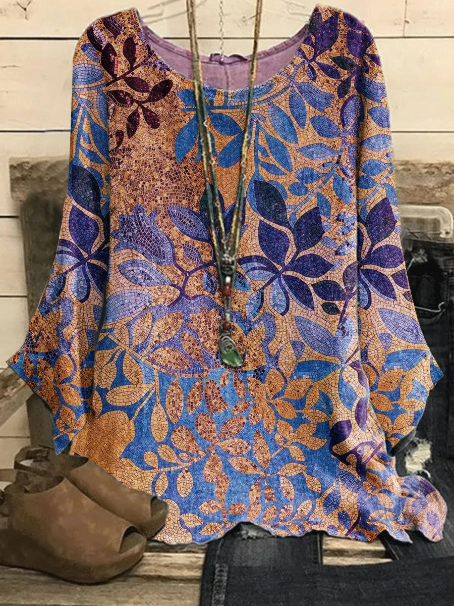Women Print Leaves Flower T Shirt Casual Long Sleeve V-Neck Zipper Loose T Shirt Bohemian 2023 Summer Tops Female Pullover
Women Print Leaves Flower T Shirt Casual Long Sleeve V-Neck Zipper Loose T Shirt Bohemian 2023 Summer Tops Female Pullover