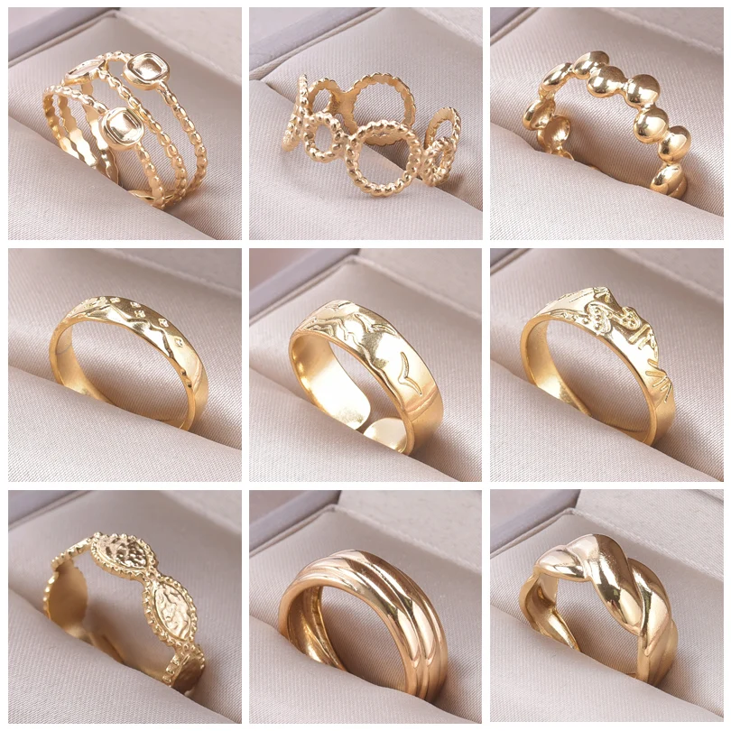 Stainless Steel Adjustable Anillos Elegant Luxury Gold Color Fashion Finger Open Rings For Women Bohemian Jewelry Wedding Gifts
Stainless Steel Adjustable Anillos Elegant Luxury Gold Color Fashion Finger Open Rings For Women Bohemian Jewelry Wedding Gifts