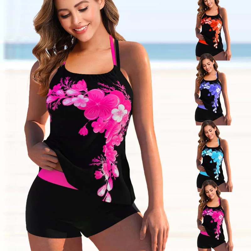 2022 Women New Flower Printed Tankini Swimsuits Swimwear Lady Swimsuit Female Two Pieces Bathing Suits Beachwear Swim
2022 Women New Flower Printed Tankini Swimsuits Swimwear Lady Swimsuit Female Two Pieces Bathing Suits Beachwear Swim