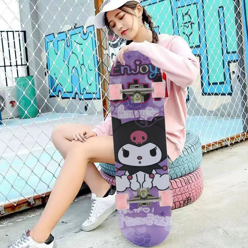 Sanrio Kawaii Anime Kuromi Skateboard Cute Cartoon Cinnamoroll Professional Double Tilt Four Wheel Skateboard Children Gifts Toy
Sanrio Kawaii Anime Kuromi Skateboard Cute Cartoon Cinnamoroll Professional Double Tilt Four Wheel Skateboard Children Gifts Toy