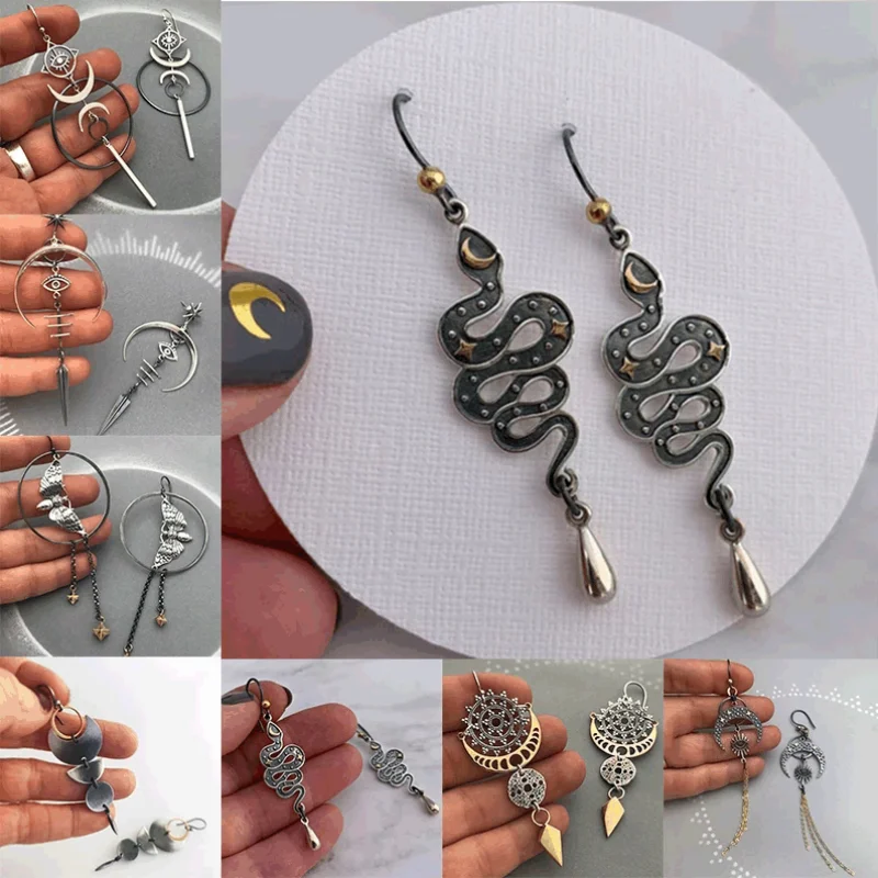 Vintage Style Snake Irregular Geometric Spiral Earrings Silver Color Round Crystal Drop Earring Women Boho Creative Jewelry Gift
Vintage Style Snake Irregular Geometric Spiral Earrings Silver Color Round Crystal Drop Earring Women Boho Creative Jewelry Gift