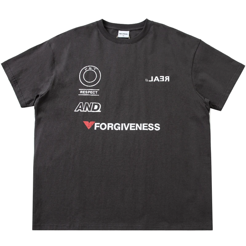 American Casual Gog Heavy Round Neck Cotton Dark Grey Short Sleeve Printed T-shirt Crack Letter Summer Men's Loose Fashion Tees
American Casual Gog Heavy Round Neck Cotton Dark Grey Short Sleeve Printed T-shirt Crack Letter Summer Men's Loose Fashion Tees