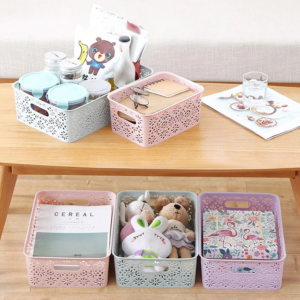 Brand New High Quality Storage Basket Storage Box Blue Pink Portable Handle Storage Basket Hollow Design Candy
Brand New High Quality Storage Basket Storage Box Blue Pink Portable Handle Storage Basket Hollow Design Candy