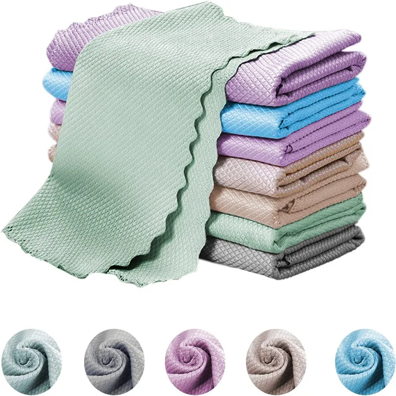 Fishscale Microfiber Polishing Cleaning Cloth Multifunctional Dish Towels Reusable and Washable Oil Wiping Kitchen Cleaning Rugs
Fishscale Microfiber Polishing Cleaning Cloth Multifunctional Dish Towels Reusable and Washable Oil Wiping Kitchen Cleaning Rugs