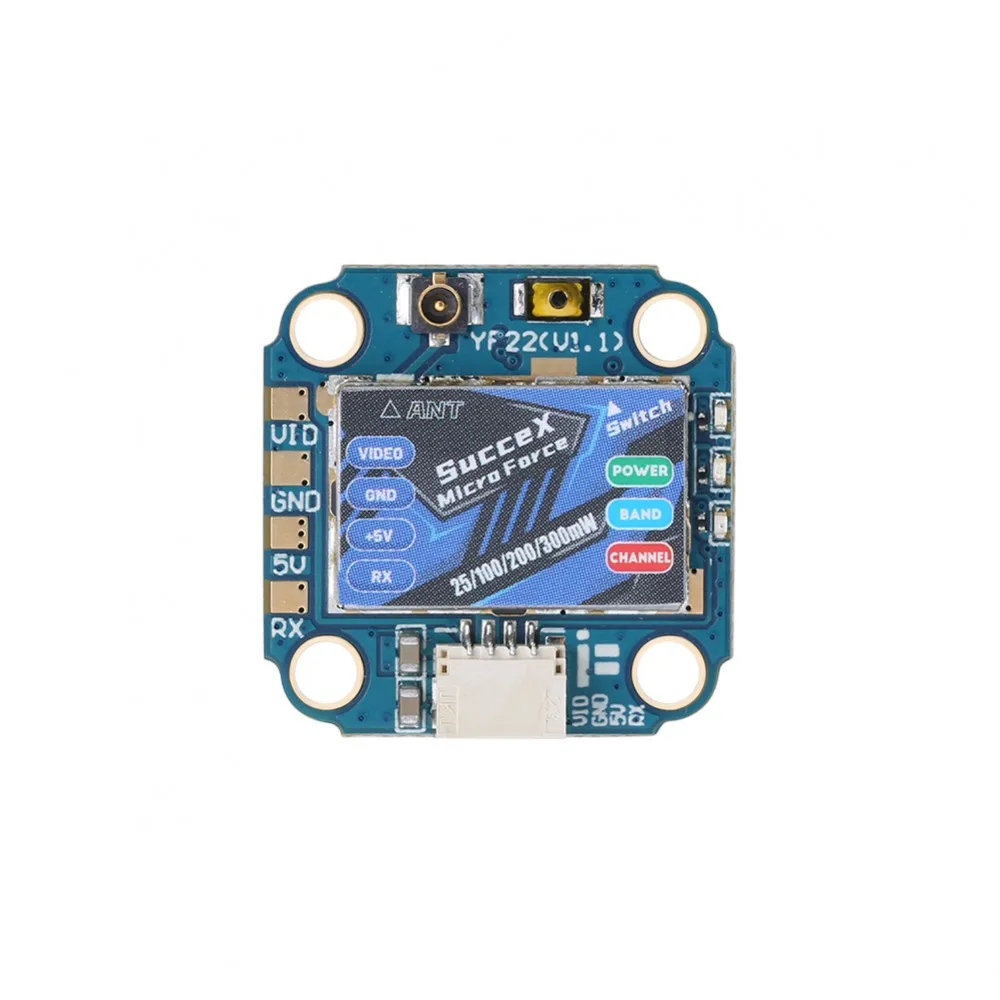 

IFlight SucceX Micro Force 5.8G 16X16mm 40CH PitMode 25mW 100mW 200mW 300mW Adjustable Micro VTX for FPV Racing Tinywhoop Drones