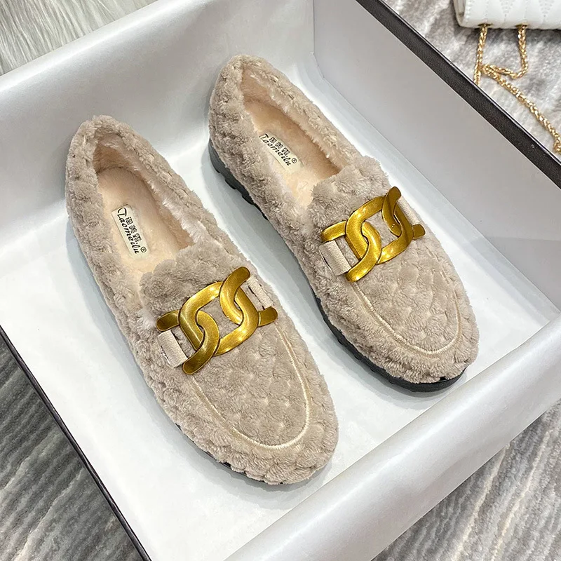 2022 Femmes Luxury Lambswool Loafers Thicken Plush Fur Flats Women Tweed Shoes Ladies Winter Warm Cotton Wool Mocasines
2022 Femmes Luxury Lambswool Loafers Thicken Plush Fur Flats Women Tweed Shoes Ladies Winter Warm Cotton Wool Mocasines