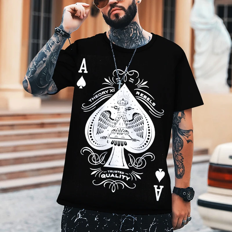 Spade A Hip Hop Street Harajuku Men's T-shirt Skateboard Loose Oversized Leica Polyester Fabric Close To EU Size Brand T-shirt
Spade A Hip Hop Street Harajuku Men's T-shirt Skateboard Loose Oversized Leica Polyester Fabric Close To EU Size Brand T-shirt