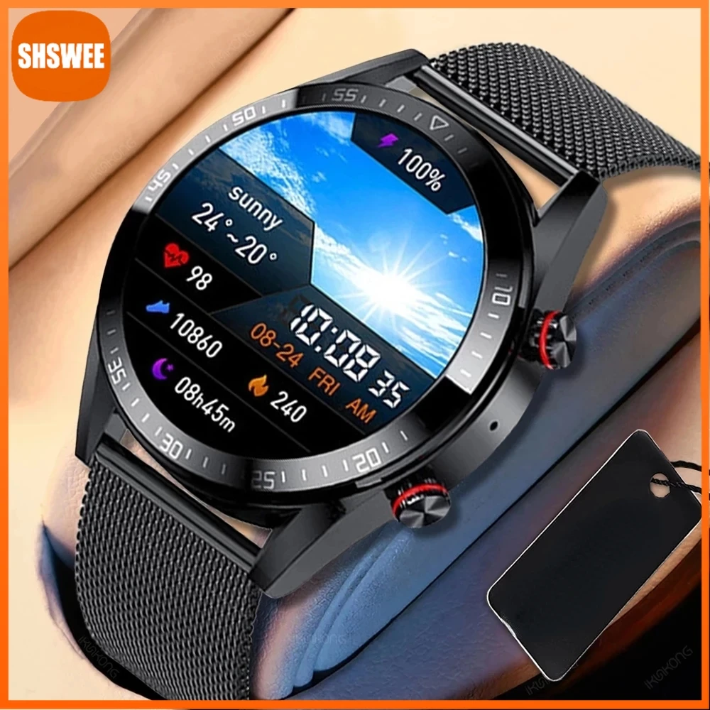 For Xiaomi Huawei Smart Watch Always Display The Time Bluetooth Call Local Music Business Smartwatch For Mens TWS Earphones 
For Xiaomi Huawei Smart Watch Always Display The Time Bluetooth Call Local Music Business Smartwatch For Mens TWS Earphones