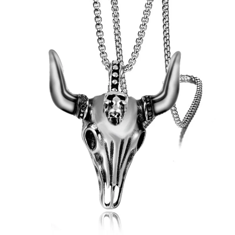 Personality Vintage Gothic Skeleton Sheep Head Pendant Necklace for Men Punk Rock Hip Hop Animal Jewelry Gift colar masculino
Personality Vintage Gothic Skeleton Sheep Head Pendant Necklace for Men Punk Rock Hip Hop Animal Jewelry Gift colar masculino