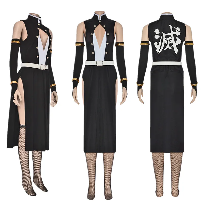 Anime Demon Slayer Uzui Tengen Cosplay Costume Sexy Black Sleeveless Robe Uzui Wife Cosplay Outfits Suit Clothes for Women
Anime Demon Slayer Uzui Tengen Cosplay Costume Sexy Black Sleeveless Robe Uzui Wife Cosplay Outfits Suit Clothes for Women