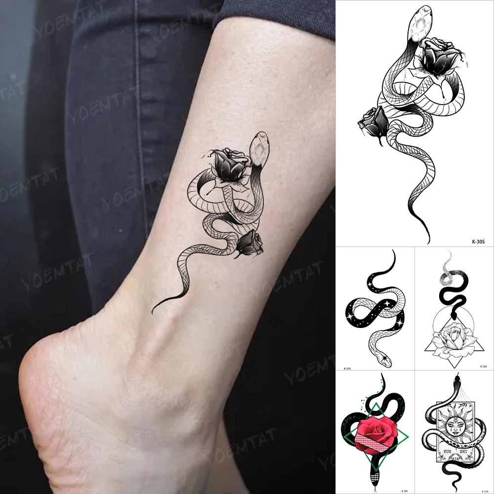 New Fashion Animal Snake Waterproof Temporary Tattoo Stickers Hand Ankle Man Body Black Tatto Body Art Fake Tatoo Woman
New Fashion Animal Snake Waterproof Temporary Tattoo Stickers Hand Ankle Man Body Black Tatto Body Art Fake Tatoo Woman