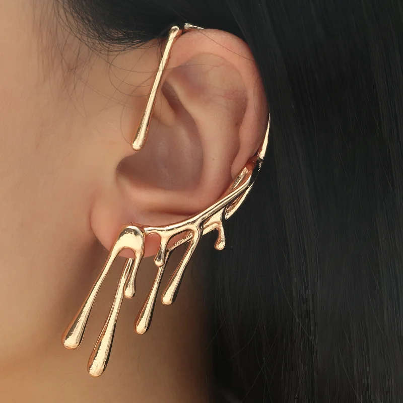 New Gothic Metal Drop Wax Clip Earrings For Women No Perforation Exaggerated Lava Irregular Ear Cuffs Personality Design Jewelry
New Gothic Metal Drop Wax Clip Earrings For Women No Perforation Exaggerated Lava Irregular Ear Cuffs Personality Design Jewelry
