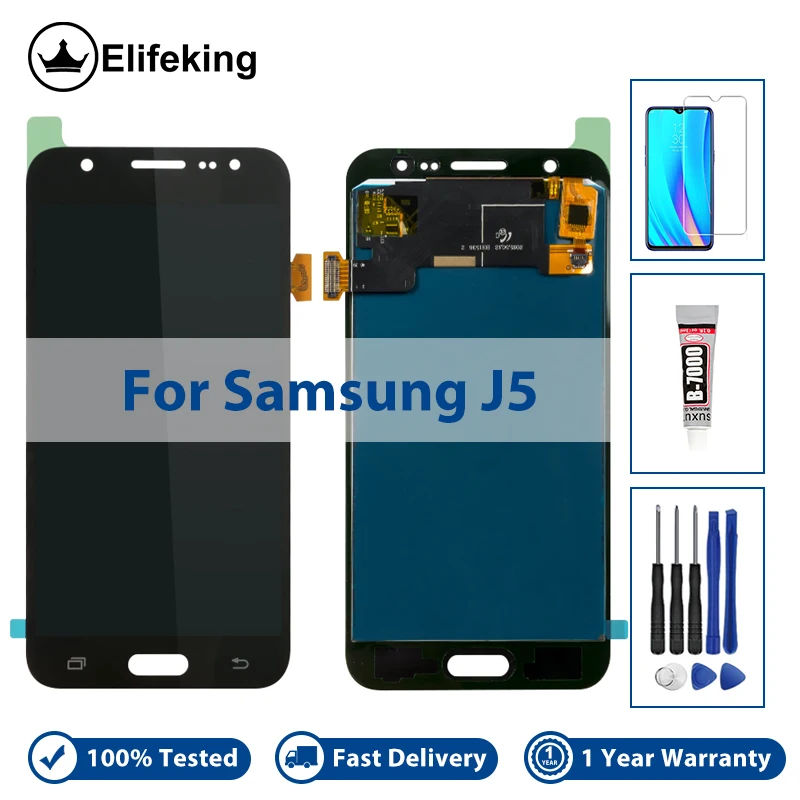 ЖК-дисплей для Samsung Galaxy J5 2015 J500 J500F J500M, сенсорный экран с дигитайзером в сборе, сменная регулировка яркости
ЖК-дисплей для Samsung Galaxy J5 2015 J500 J500F J500M, сенсорный экран с дигитайзером в сборе, сменная регулировка яркости