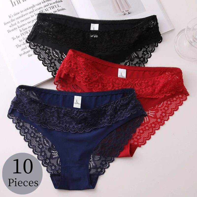 WarmSteps 10PCS/Set Women's Panties Lace Female Underwear Soft Cozy Briefs Sweet Sexy Lingerie Satin Panty Breathable Underpants
WarmSteps 10PCS/Set Women's Panties Lace Female Underwear Soft Cozy Briefs Sweet Sexy Lingerie Satin Panty Breathable Underpants