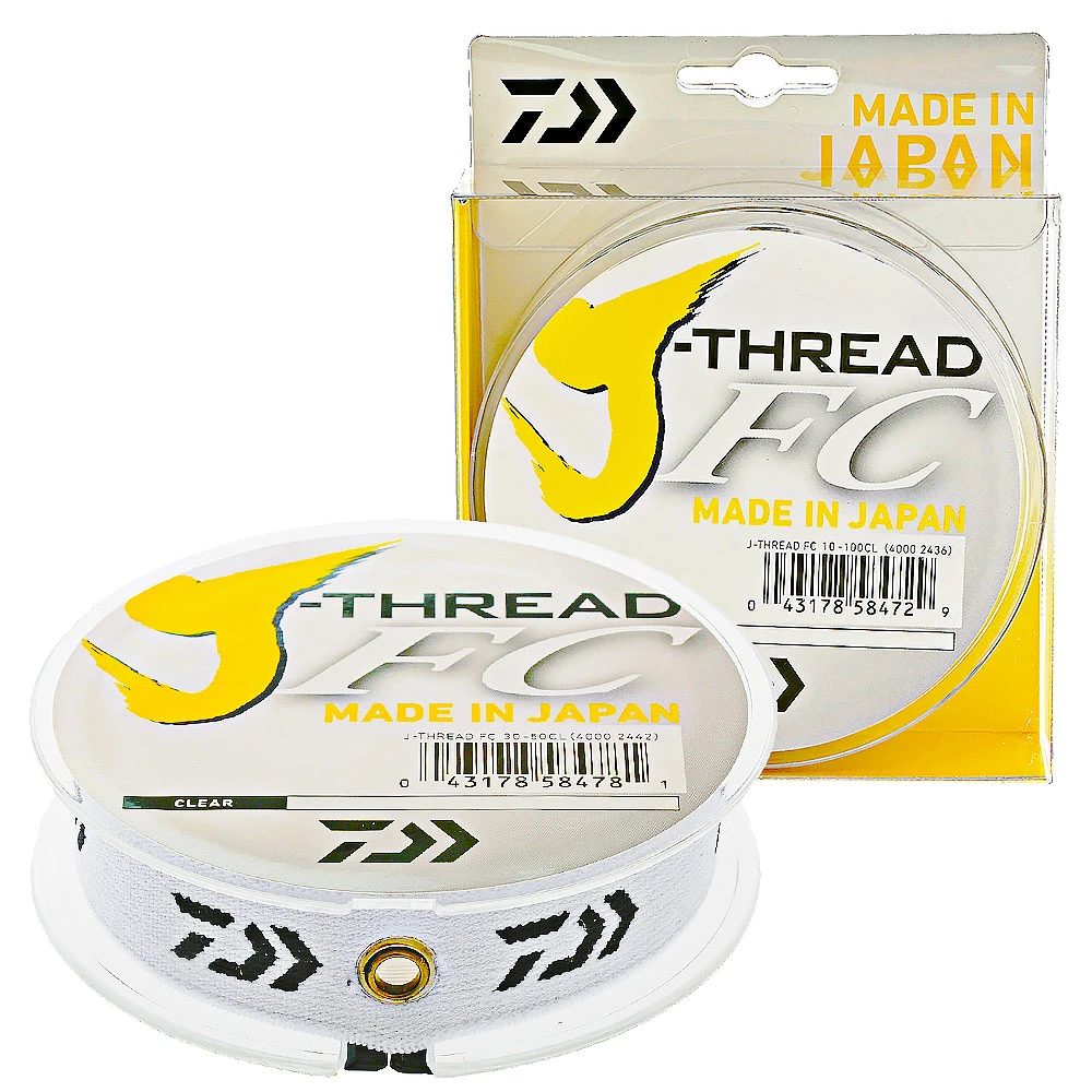 

Daiwa J-Fluoro Fluorocarbon Leader Line 50M and 100M High Level Of Abrasion resistance Soft and Supple Carbon Fiber Leader Line