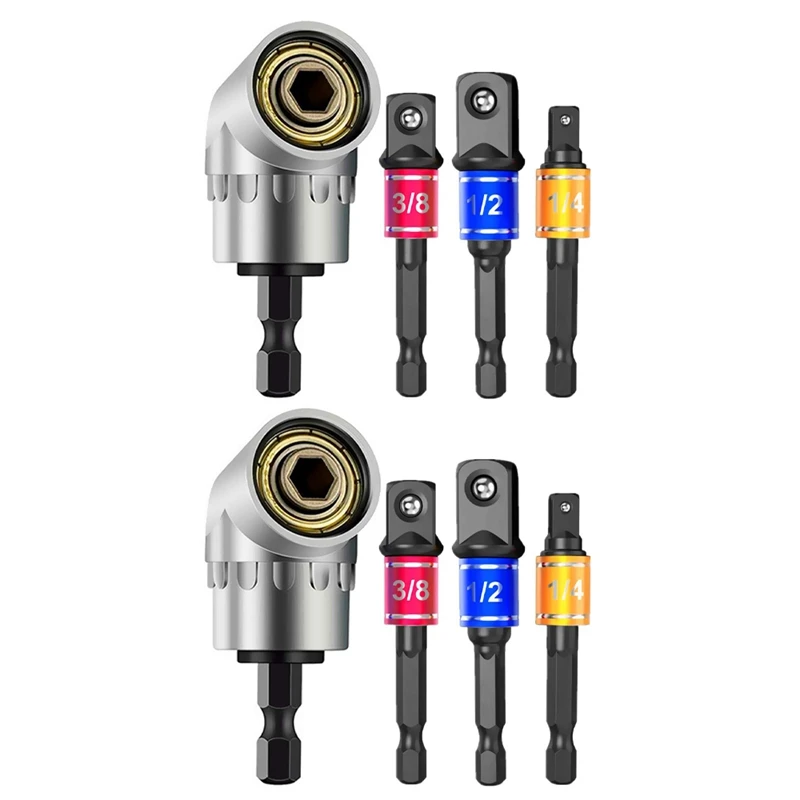 Impact Grade Power Hand Tools Driver Sockets Adapter Extension Set, 6Pcs Hex Shank Drill Nut Driver Bit Set 
Impact Grade Power Hand Tools Driver Sockets Adapter Extension Set, 6Pcs Hex Shank Drill Nut Driver Bit Set