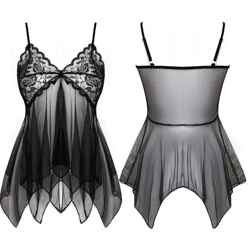 Erotic Lingerie Yarn Mesh Perspective Pajama Sexy V-Neck Lace Suspender Night Dress Women See-Through Nighties With Thong
Erotic Lingerie Yarn Mesh Perspective Pajama Sexy V-Neck Lace Suspender Night Dress Women See-Through Nighties With Thong