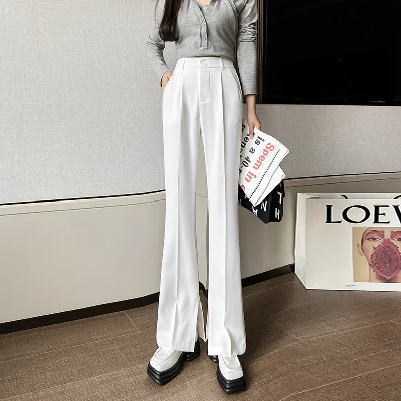 Women's Long Flared Pants Spring Oversized High Waisted Loose Fashion Solid Split Casual Female Streetwear Summer
Women's Long Flared Pants Spring Oversized High Waisted Loose Fashion Solid Split Casual Female Streetwear Summer