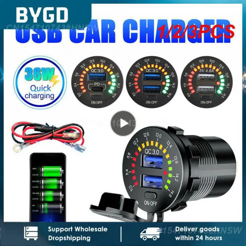 1/2/3PCS Ursuniot 36W Dual USB QC3.0 Car Charger 12V Motorcycle USB Outlet Quick Charging Power Socket with Colorful Digital
1/2/3PCS Ursuniot 36W Dual USB QC3.0 Car Charger 12V Motorcycle USB Outlet Quick Charging Power Socket with Colorful Digital