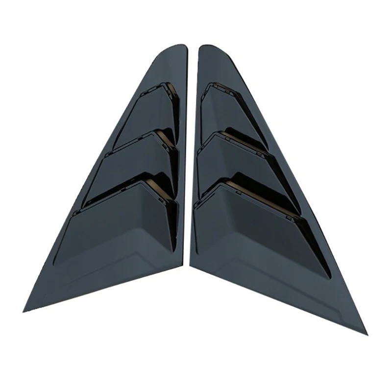 

Rear Side Window Louvers, Scoop Louvers Cover Blinds for MG 5 MG5 2021 Car Exterior Accessories, Bright Black Style