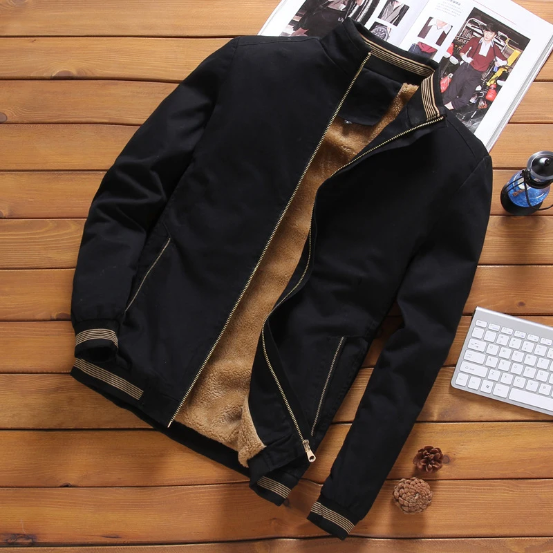 Autumn Winter Bomber Jackets Casual Male Outwear Fleece Thick Warm Windbreaker Jacket Mens Military Baseball Coats Clothing
Autumn Winter Bomber Jackets Casual Male Outwear Fleece Thick Warm Windbreaker Jacket Mens Military Baseball Coats Clothing