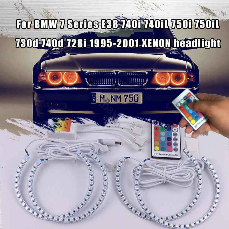Angel Eyes Tuning for BMW 7 Series E38 1995-2001 XENON Headlight RGB LED Halo DRL Car Lights Accessories Retrofit
Angel Eyes Tuning for BMW 7 Series E38 1995-2001 XENON Headlight RGB LED Halo DRL Car Lights Accessories Retrofit