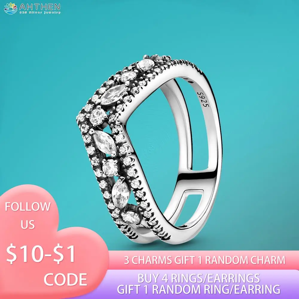 Ahthen 925 Sterling Silver Sparkling Marquise Double Wishbone Ring 925 Silver Women Rings Ngagement Ring Women Jewelry Girl Ring
Ahthen 925 Sterling Silver Sparkling Marquise Double Wishbone Ring 925 Silver Women Rings Ngagement Ring Women Jewelry Girl Ring