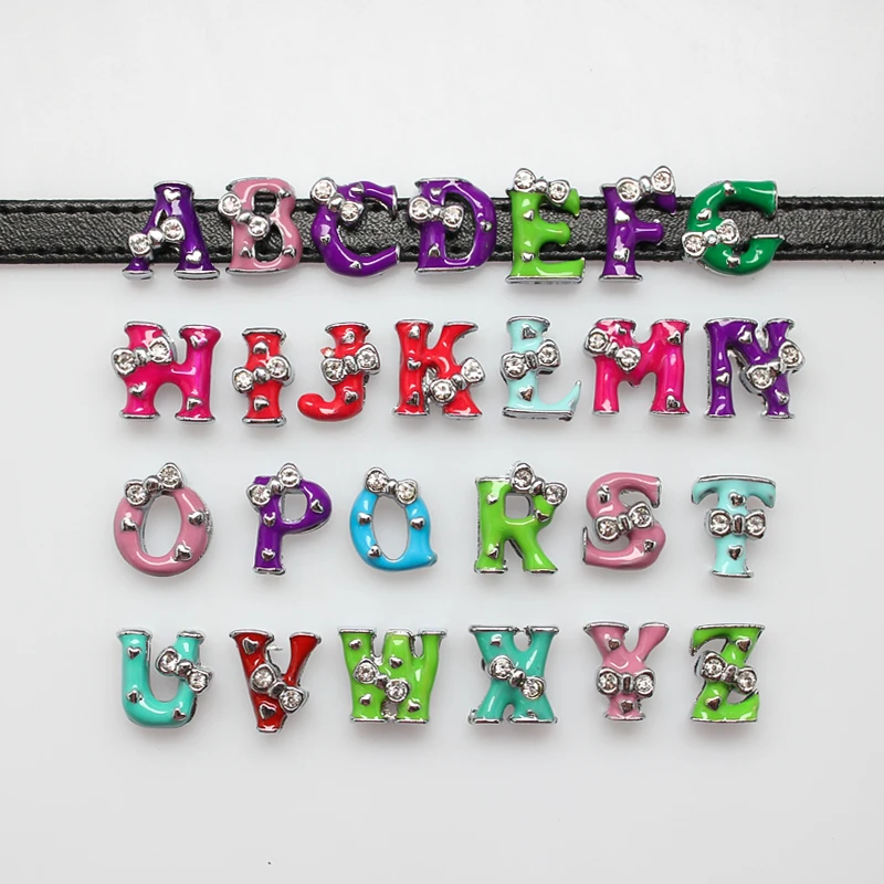 130pc/lot 8mm A - Z two rhinestones Enamel slide letter DIY charms fit for 8mm diy pet collar wristband keychains
130pc/lot 8mm A - Z two rhinestones Enamel slide letter DIY charms fit for 8mm diy pet collar wristband keychains