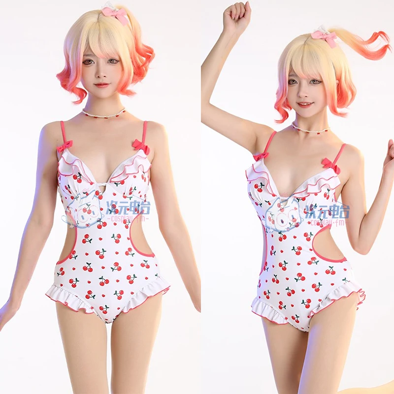 Japan Sweet Anime Women Girl Kawaii School Student Sukumizu Bow Pink Cherry Print Bodysuits Female Ruffle Swimsuit Gift
Japan Sweet Anime Women Girl Kawaii School Student Sukumizu Bow Pink Cherry Print Bodysuits Female Ruffle Swimsuit Gift