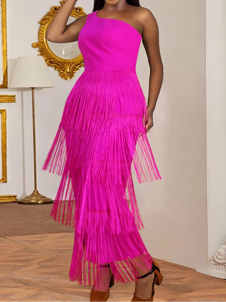 One Shoulder Bodycon Patry Dress Women Sexy Backless Tassel Sheath Vestido2022 Summer African Women Casual Women's Maxi Robe
One Shoulder Bodycon Patry Dress Women Sexy Backless Tassel Sheath Vestido2022 Summer African Women Casual Women's Maxi Robe